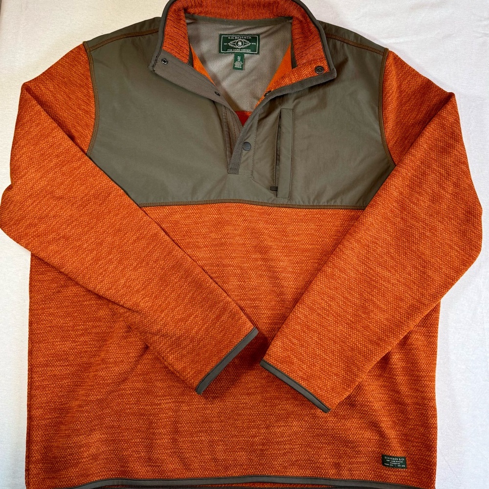 G.H. Bass & Co. Orange Textured Sweater